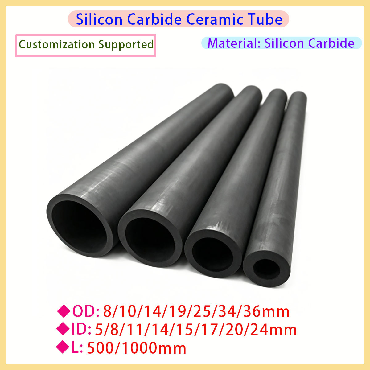 Pipe Freeze Spray - Tubo in Ceramica SiC, Asta Solida