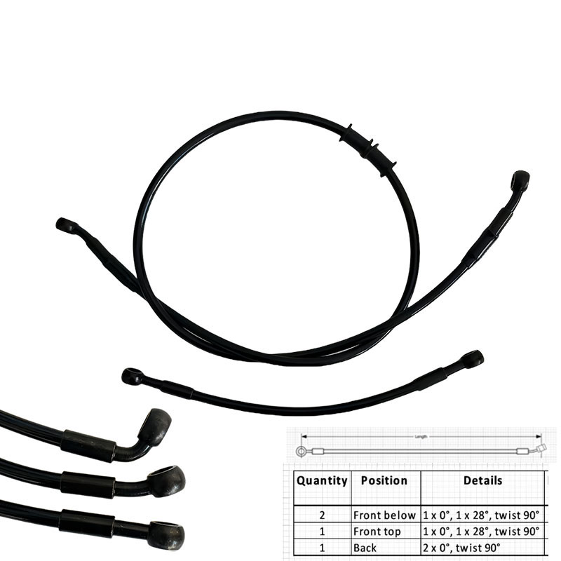 Ptfe Tape Thread - AN3 Moto Tubo freno idraulico intrecciato