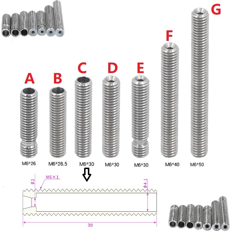 Rampe 20 pezzi MK8 gola M6 fil - Ptfe Tape Thread recensione e prezzo